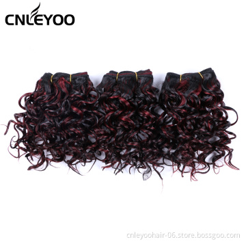 Special wholesale high quality bundled 8 inch synthetic fiber braided curly headband wig